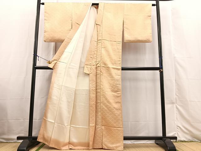 平和屋着物■上質な小紋 青海波地紋 暈し染め 正絹 逸品 BAAX3316yc