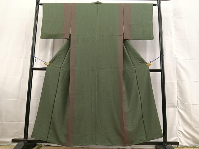 平和屋着物■上質な小紋 麻の葉間道 正絹 逸品 BAAX3318yc