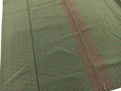 平和屋着物■上質な小紋 麻の葉間道 正絹 逸品 BAAX3318yc