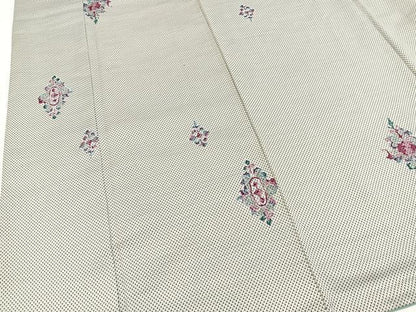 平和屋着物■上質な小紋 紬地 宝相華 正絹 逸品 BAAX3320yc