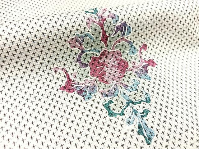 平和屋着物■上質な小紋 紬地 宝相華 正絹 逸品 BAAX3320yc