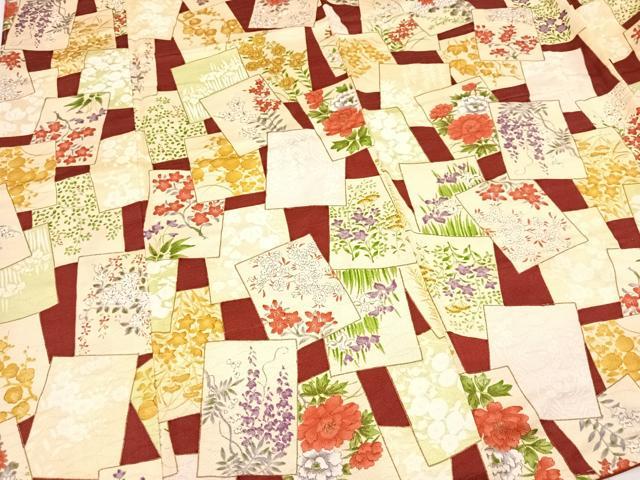 平和屋着物■上質な小紋 色紙重ね花文 金彩 正絹 逸品 未使用 BAAX3322yc