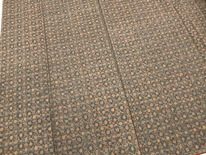 平和屋着物■上質な小紋 紬地 花丸文 正絹 逸品 未使用 BAAX3327yc