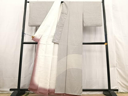 平和屋着物■訪問着 麻の葉文様 正絹 逸品 BAAX3328yc