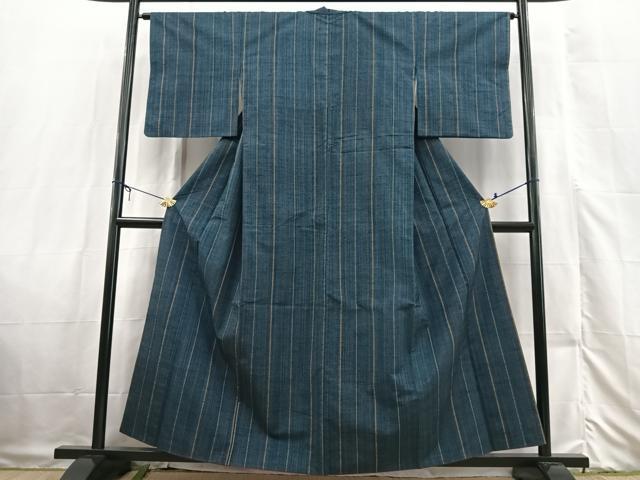 平和屋着物■上質な紬 縞 正絹 逸品 BAAX3329yc