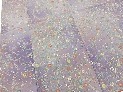平和屋着物■上質な小紋 草花文 暈し染め 三越扱い 正絹 逸品 BAAX3330yc