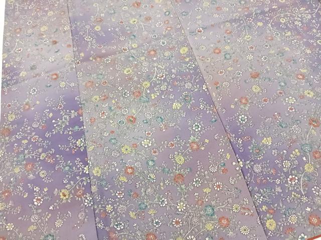 平和屋着物■上質な小紋 草花文 暈し染め 三越扱い 正絹 逸品 BAAX3330yc