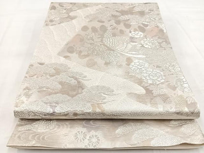 平和屋着物◎六通柄袋帯 古京錦 二重引箔 花鳥文 金銀糸 正絹 逸品 BAAX3365yc