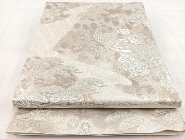 平和屋着物◎六通柄袋帯 古京錦 二重引箔 花鳥文 金銀糸 正絹 逸品 BAAX3365yc