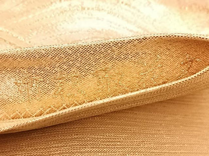 平和屋着物◎六通柄袋帯 市松取花文 金糸 正絹 逸品 BAAX3370yc