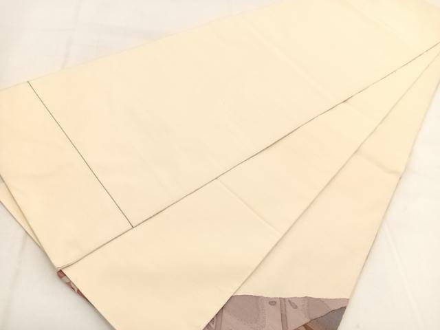 平和屋着物◎太鼓柄袋帯 すくい織 切嵌鴛鴦更紗花 正絹 逸品 BAAX3406yc