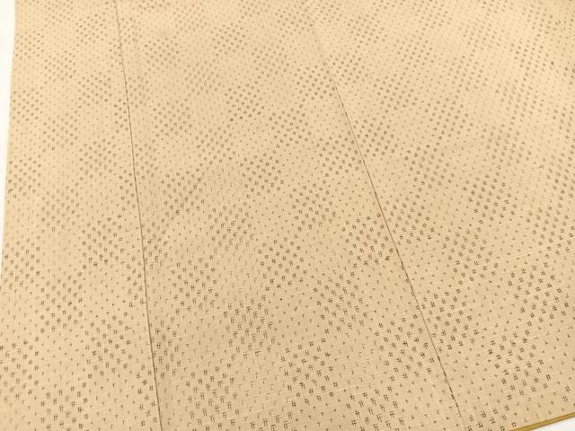 平和屋着物■上質な紬　井桁市松文様　正絹　逸品　BAAX3448yc