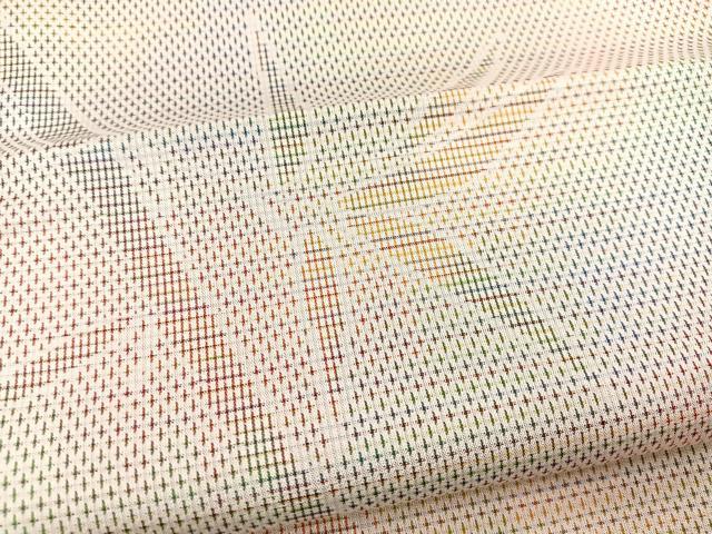 平和屋着物■上質な紬　笹竹文　正絹　逸品　BAAX3474yc