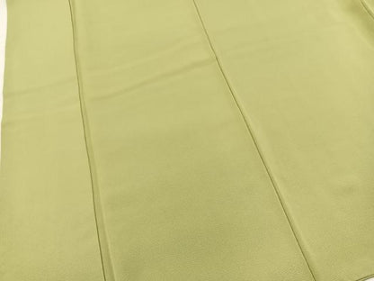 平和屋着物■上質な色無地　鮫小紋柄地紋　柳茶色　正絹　逸品　BAAX3489yc