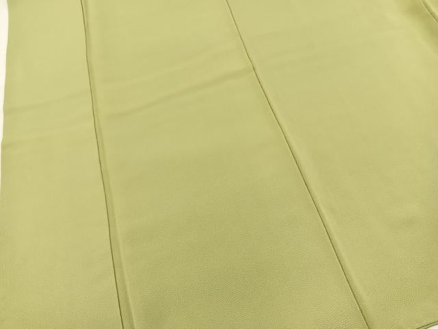 平和屋着物■上質な色無地　鮫小紋柄地紋　柳茶色　正絹　逸品　BAAX3489yc