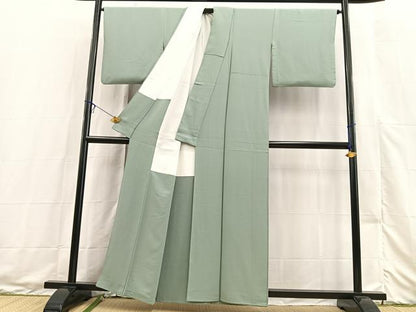 平和屋着物■上質な色無地　豆がら茶色　正絹　逸品　BAAX3490yc