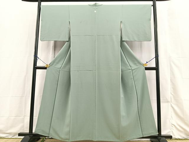 平和屋着物■上質な色無地　豆がら茶色　正絹　逸品　BAAX3490yc