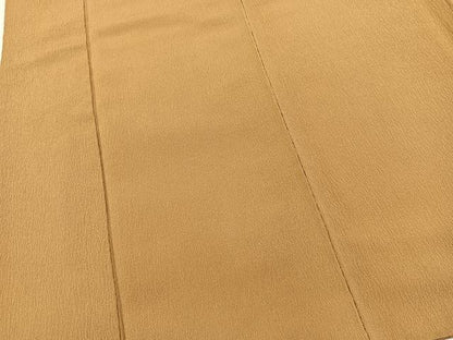平和屋着物●染師　故・山代谷隆　色無地　黄橡色　正絹　逸品　BAAX3494yc