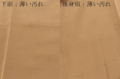 平和屋着物●上質な色無地　紫染色　正絹　逸品　BAAX3497yc
