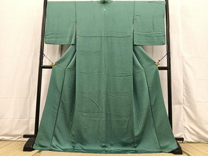 平和屋着物●上質な色無地　天鵞絨色　ロング丈　正絹　逸品　BAAX3499yc