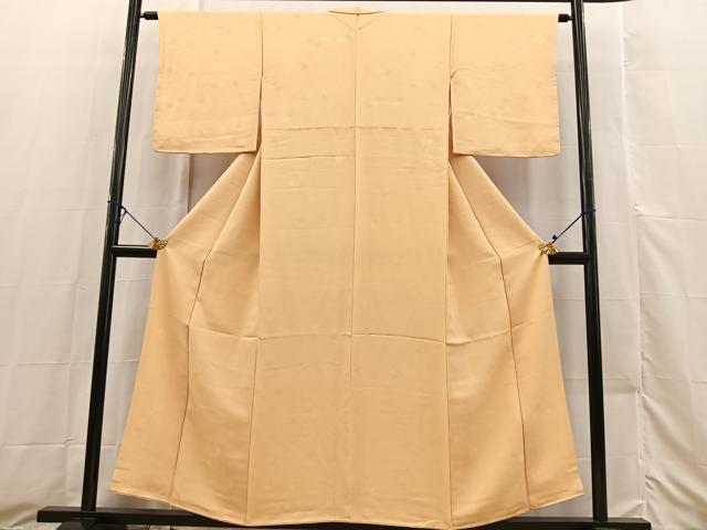 平和屋着物■上質な色無地　楓地紋　蜂蜜色　正絹　逸品　BAAX3504yc