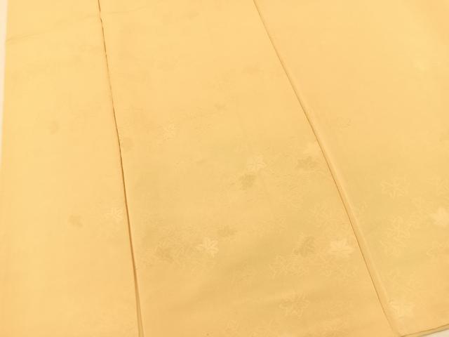 平和屋着物■上質な色無地　楓地紋　蜂蜜色　正絹　逸品　BAAX3504yc