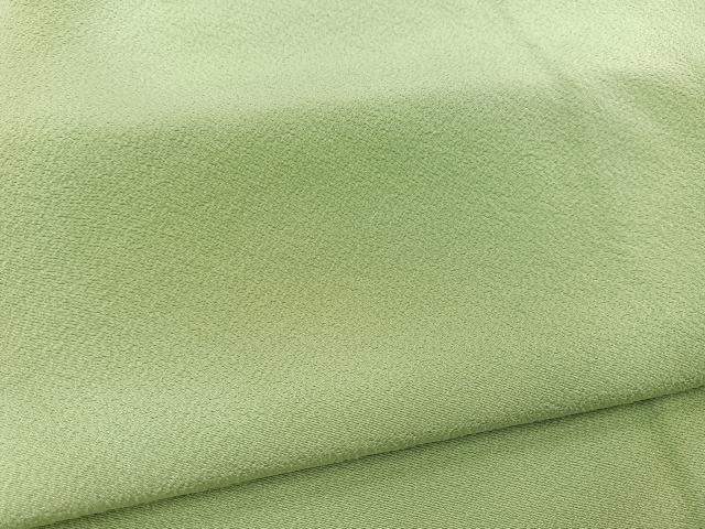 平和屋着物●上質な色無地　山葵色　高島屋扱い　正絹　逸品　未使用　BAAX3508yc