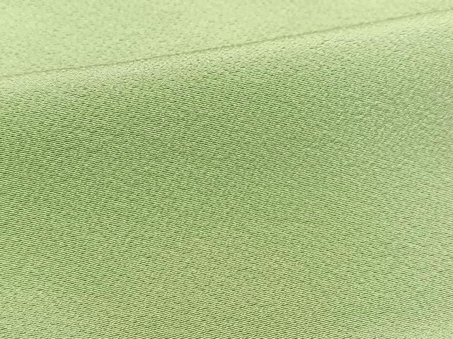 平和屋着物●上質な色無地　山葵色　高島屋扱い　正絹　逸品　未使用　BAAX3508yc