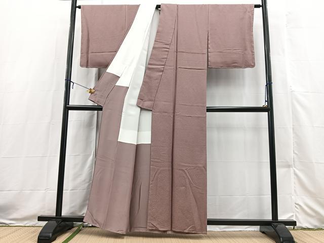 平和屋着物■上質な色無地　青白橡色　正絹　逸品　未使用　BAAX3513yc