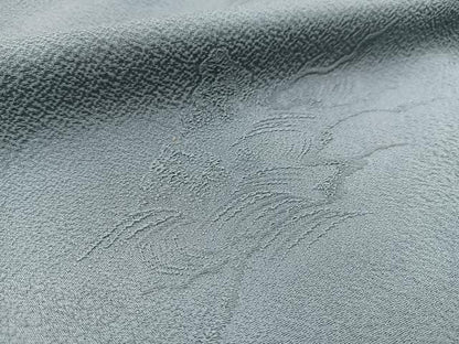 平和屋着物●上質な色無地　立波地紋　湊鼠色　正絹　逸品　未使用　BAAX3515yc