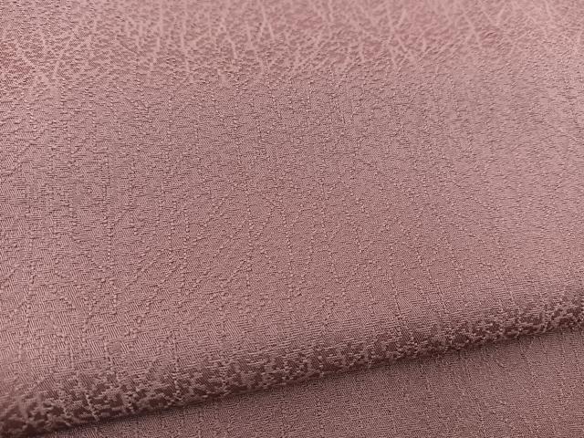 平和屋着物■上質な色無地　芝草地紋　退紅色　正絹　逸品　BAAX3518yc