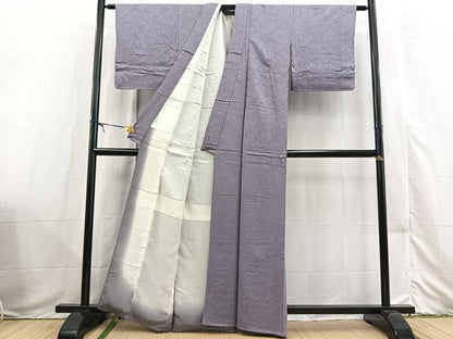 平和屋着物●上質な色無地　墨流し地紋　半色　正絹　逸品　未使用　BAAX3524yc