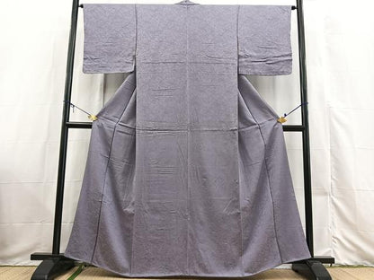 平和屋着物●上質な色無地　墨流し地紋　半色　正絹　逸品　未使用　BAAX3524yc