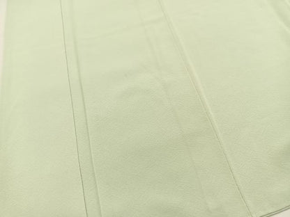 平和屋着物●上質な色無地　裏葉柳色　正絹　逸品　BAAX3525yc
