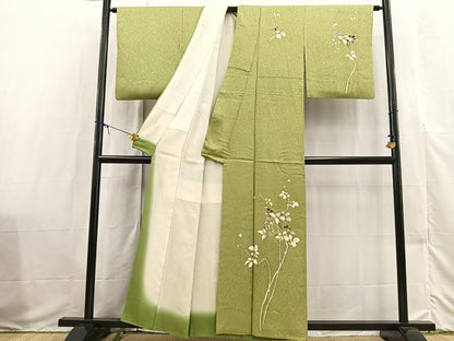 平和屋着物■訪問着　草花文　正絹　逸品　BAAX3530yc