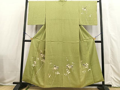 平和屋着物■訪問着　草花文　正絹　逸品　BAAX3530yc