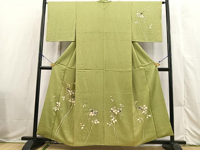 平和屋着物■訪問着　草花文　正絹　逸品　BAAX3530yc