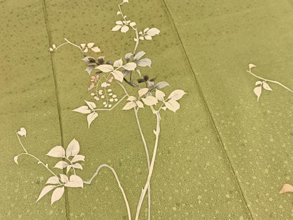 平和屋着物■訪問着　草花文　正絹　逸品　BAAX3530yc