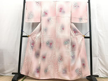 平和屋着物■上質な小紋　草花文　暈し染め　やまと誂製　正絹　逸品　BAAX3533yc
