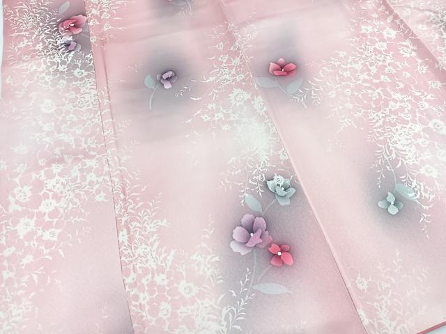 平和屋着物■上質な小紋　草花文　暈し染め　やまと誂製　正絹　逸品　BAAX3533yc