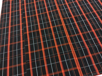 平和屋着物■上質な紬　格子柄　ロング丈　正絹　逸品　未使用　BAAX3553yc