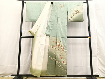 平和屋着物■訪問着　草花文　暈し染め　金彩　正絹　逸品　BAAX3567yc