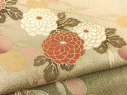 平和屋着物■訪問着　草花文　暈し染め　金彩　正絹　逸品　BAAX3567yc