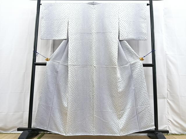 平和屋着物■上質な小紋　総絞り　霞文　正絹　逸品　BAAX3569yc
