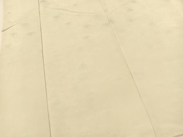 平和屋着物■上質な色無地　青海波地紋　象牙色　正絹　逸品　BAAX3575yc