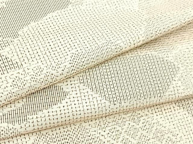 平和屋着物▽上質な紬　単衣　重ね地紙文　正絹　逸品　BAAX3577yc
