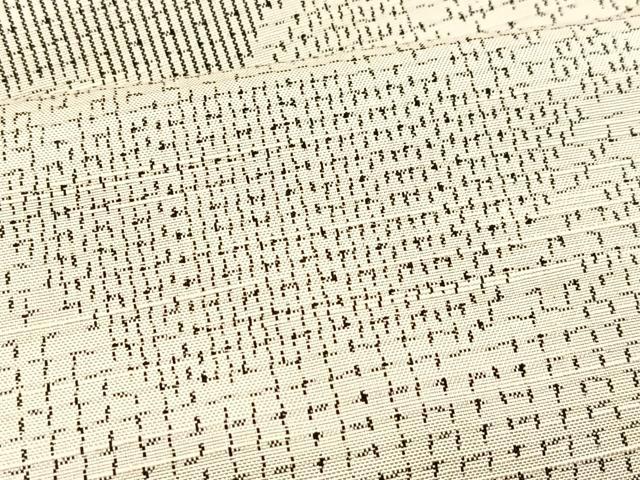 平和屋着物▽上質な紬　単衣　重ね地紙文　正絹　逸品　BAAX3577yc