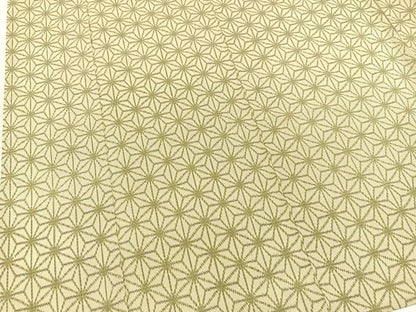 平和屋着物▽上質な紬　単衣　麻の葉文様　正絹　逸品　BAAX3578yc