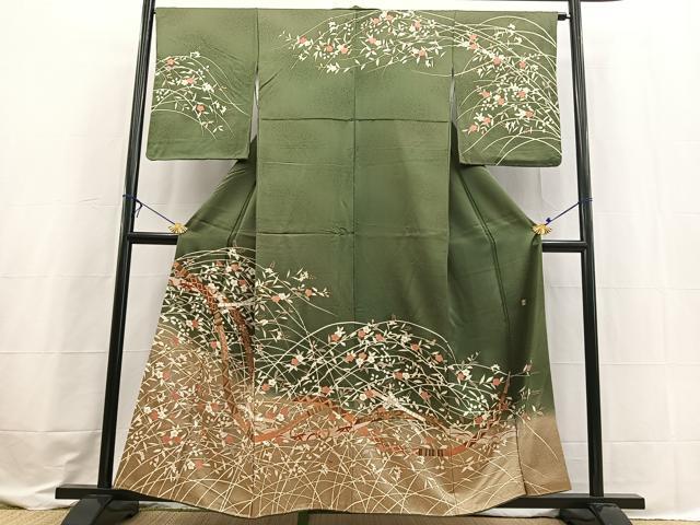 平和屋着物■訪問着　作家物　楽曲花文　暈し染め　金彩　正絹　逸品　BAAX3581yc