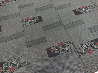 平和屋着物■本場大島紬　7マルキ　枝花文　正絹　逸品　BAAX3588yc